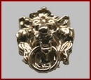 DIY059 Gold Lion Head Door Knocker Dolls house miniature